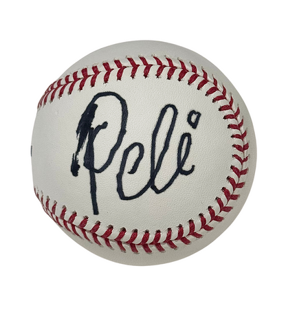 Pele Single Signed Baseball. Auto Beckett BAS1