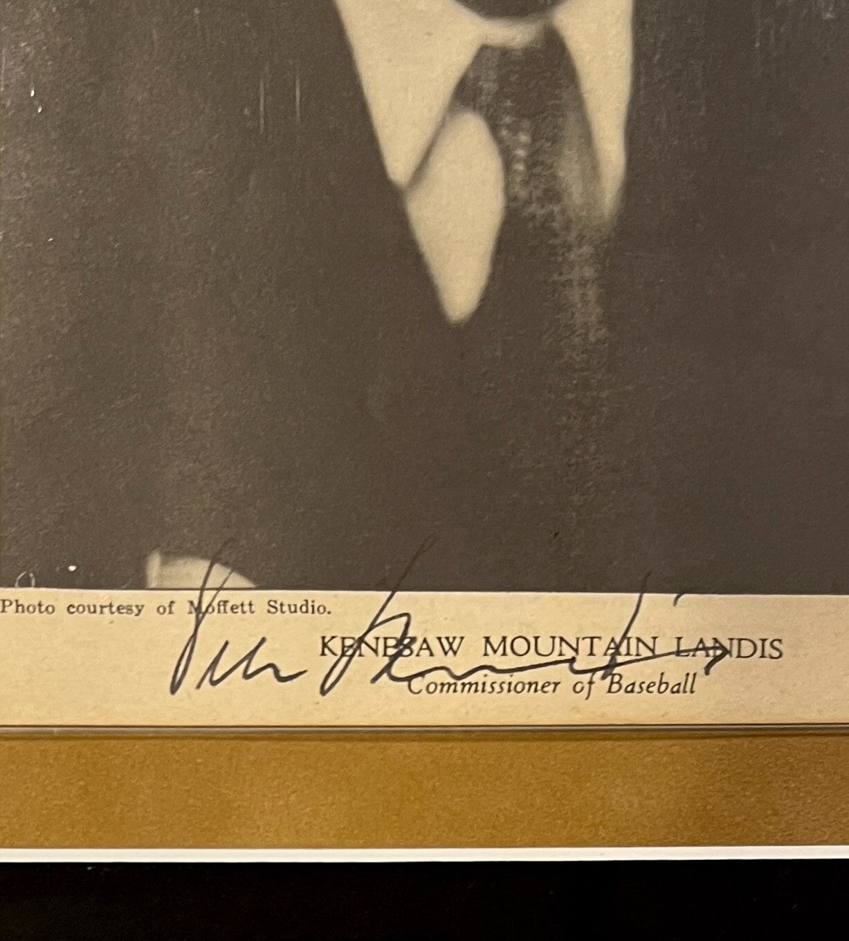 Vintage Kenesaw Mountain Landis Signed Photograph. MLB Commissioner. Rare, PSA3