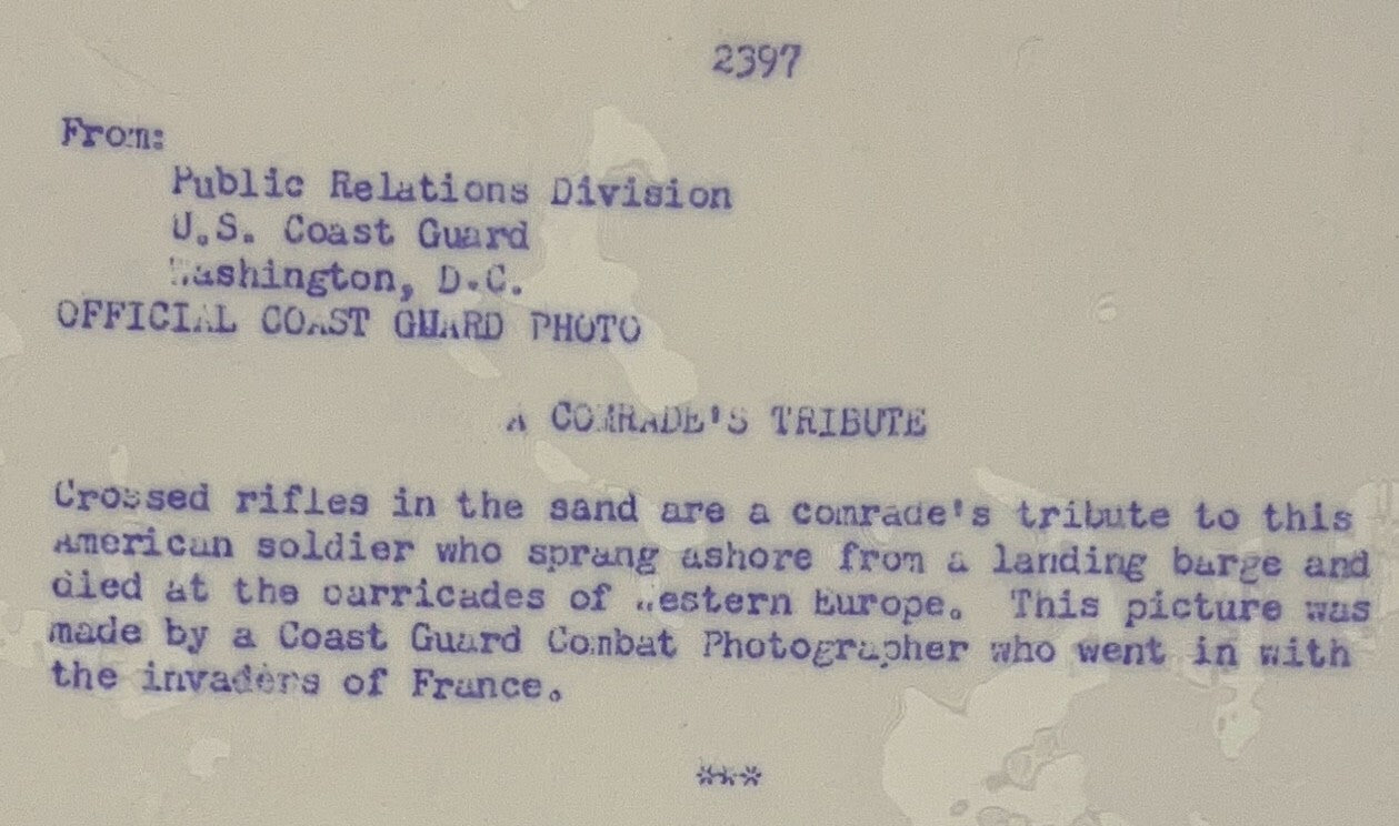 D-Day - Invasion of Normandy Photo. Omaha Beach. PSA Type 13
