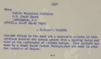 D-Day - Invasion of Normandy Photo. Omaha Beach. PSA Type 13
