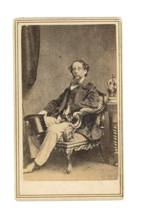 Original Charles Dickens CDV Carte de Visite. D. Appleton, Broadway, New York.0