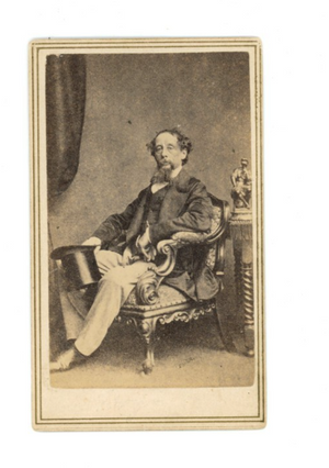 Original Charles Dickens CDV Carte de Visite. D. Appleton, Broadway, New York.