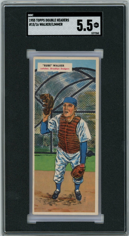 1955 Topps Double Headers Rube Walker Lou Limmer 