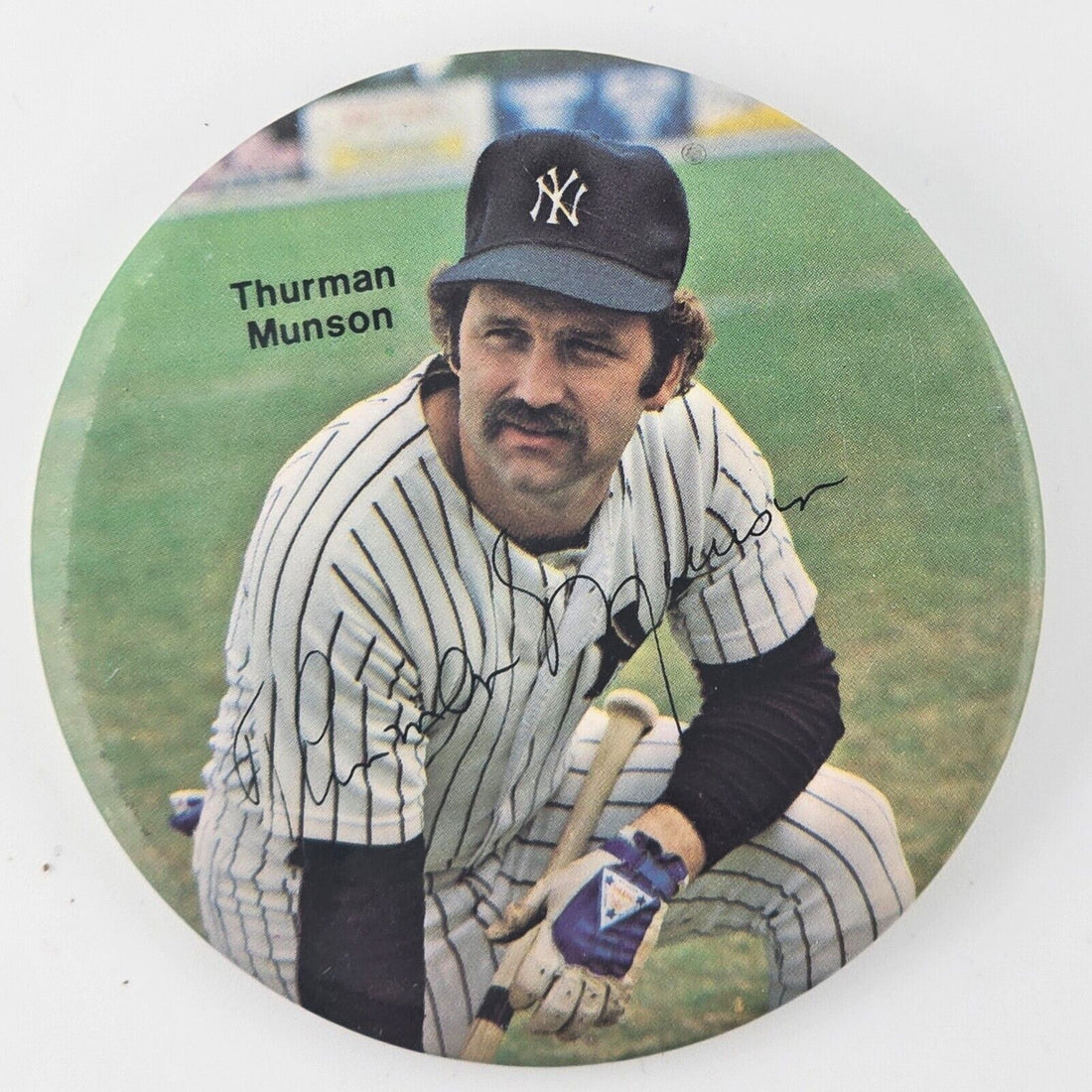 Thurman Munson Stadium Pin. 1970s Era. New York Yankees