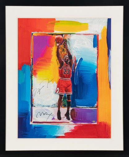 Michael Jordan Signed Lithograph Poster. Upper Deck Limited Edition Auto UDA JSA1
