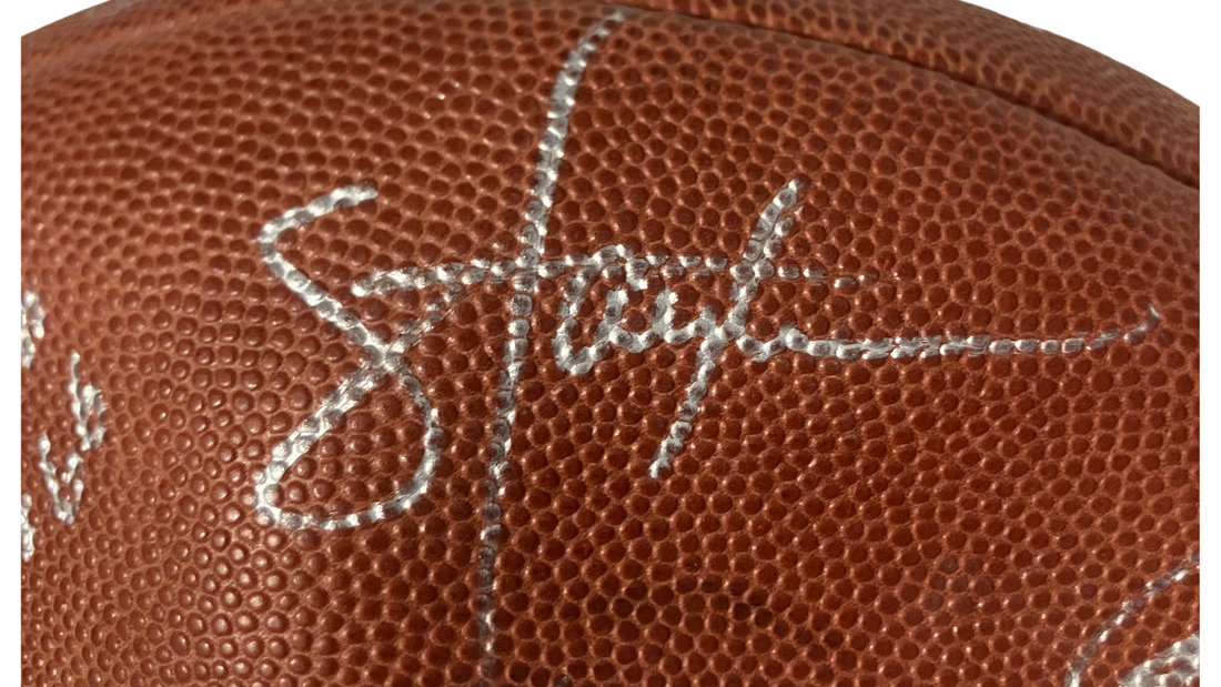 New York Giants Stars Signed Football. Lawrence Taylor, Harry Carson &amp; More. JSA1