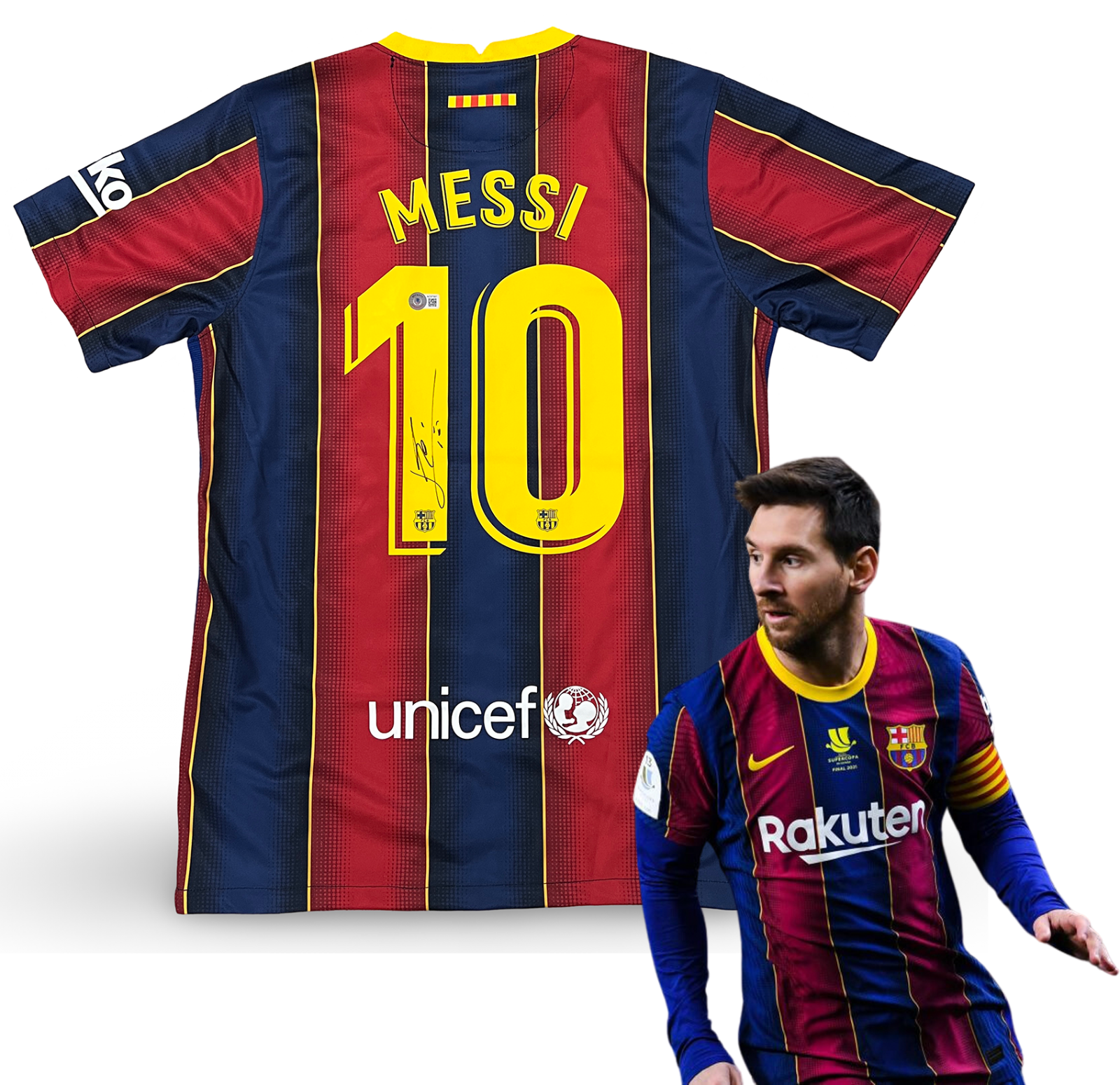 Leo Lionel Messi Signed Barcelona Jersey, Beckett, Full Letter of Authenticity