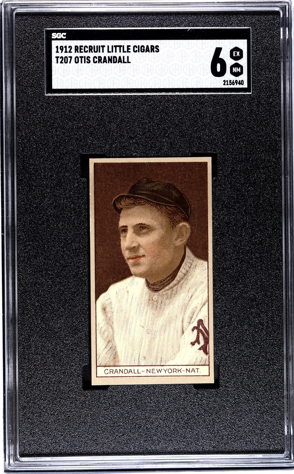 1912 Recruit Little Cigars T207 Otis "Doc" Crandall SGC 60