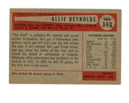 1954 Bowman Allie Reynolds1