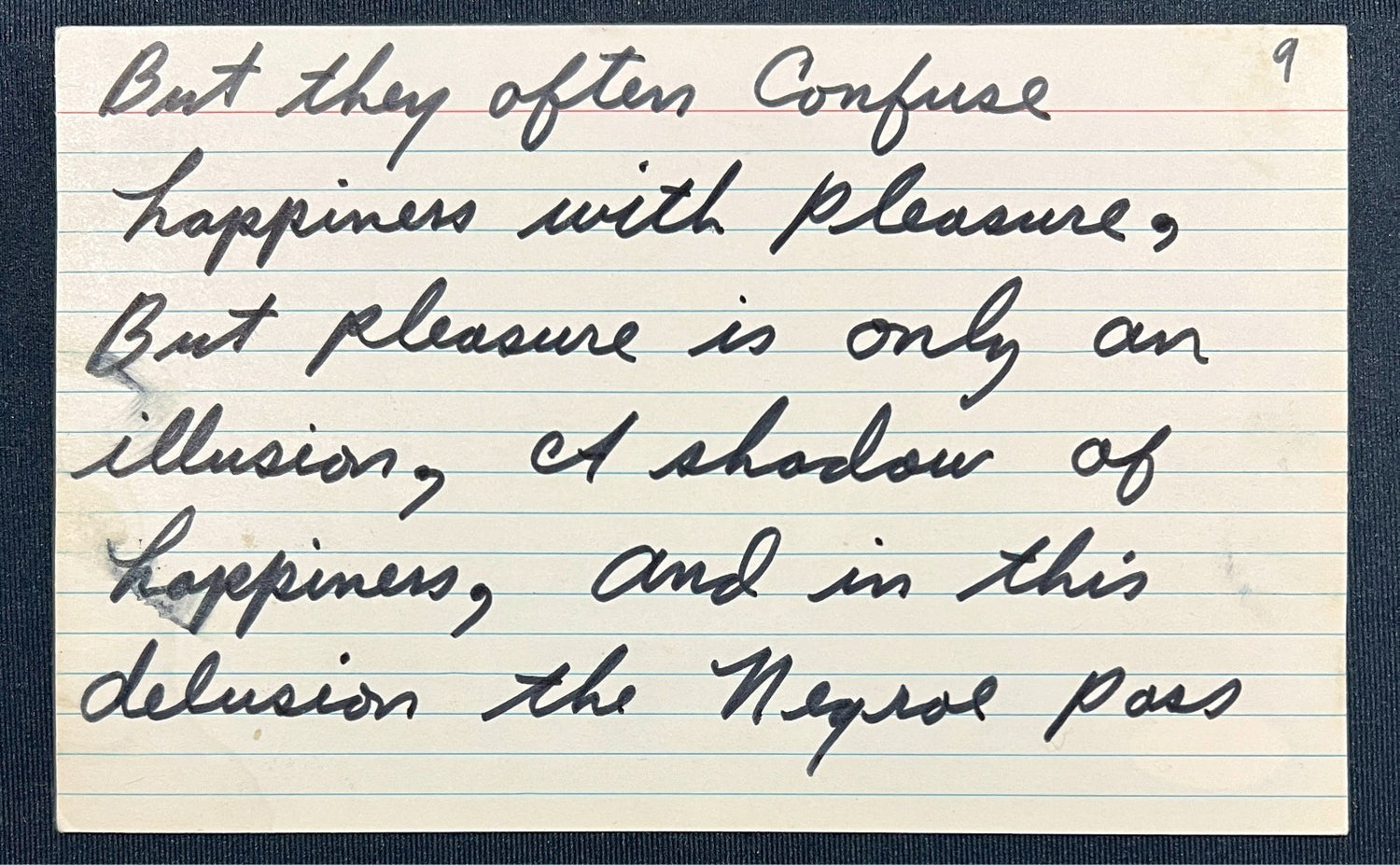 Muhammad Ali Handwritten Note, Speech. JSA1