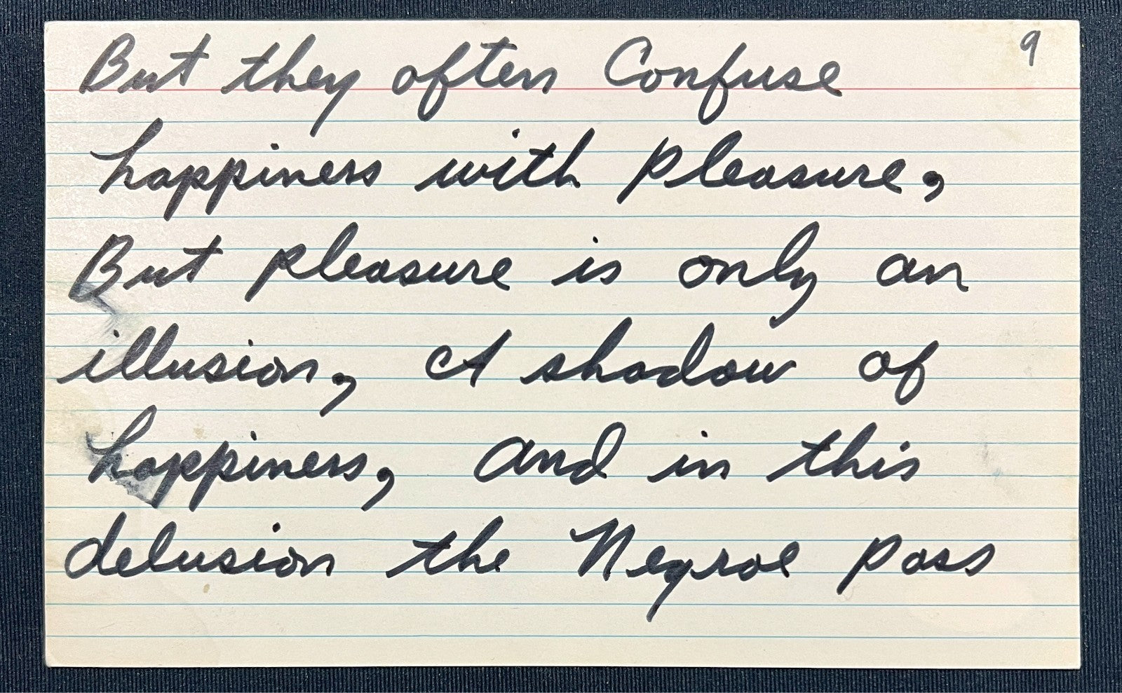 Muhammad Ali Handwritten Note, Speech. JSA1