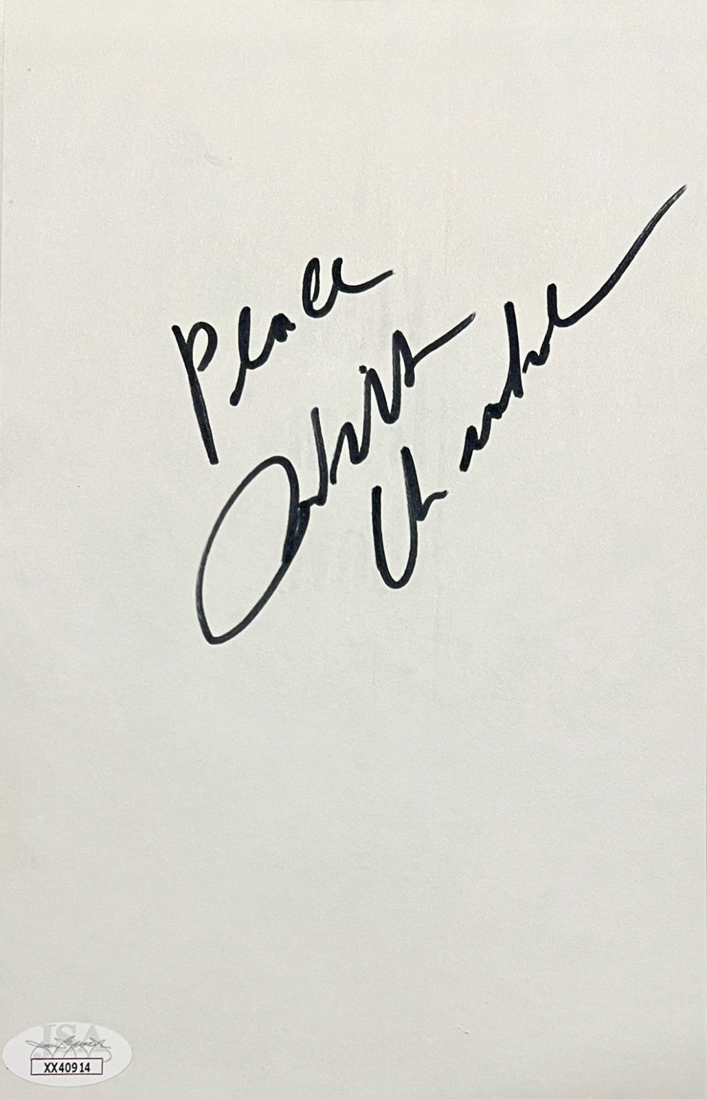 Wilt Chamberlain Signed 100pt Autograph Display. Auto JSA1