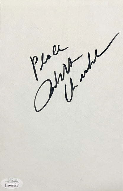 Wilt Chamberlain Signed 100pt Autograph Display. Auto JSA1