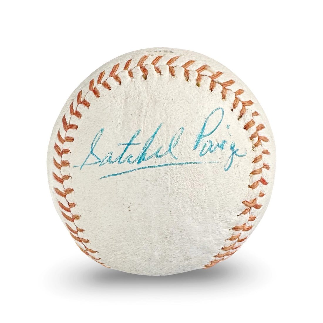 Satchel Paige Single Signed Baseball, High Grade. PSA.1