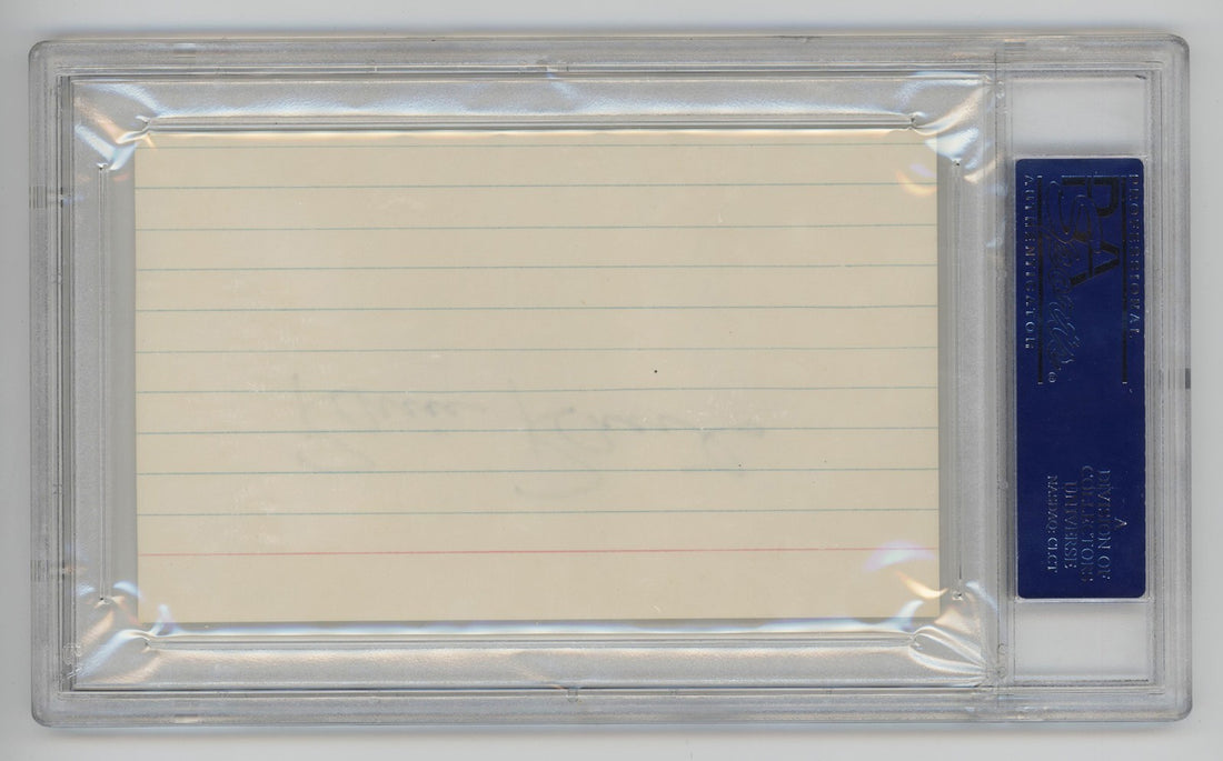 Robin Roberts Signed Index Card. PSA. Philadelphia Phillies Hall of Famer1