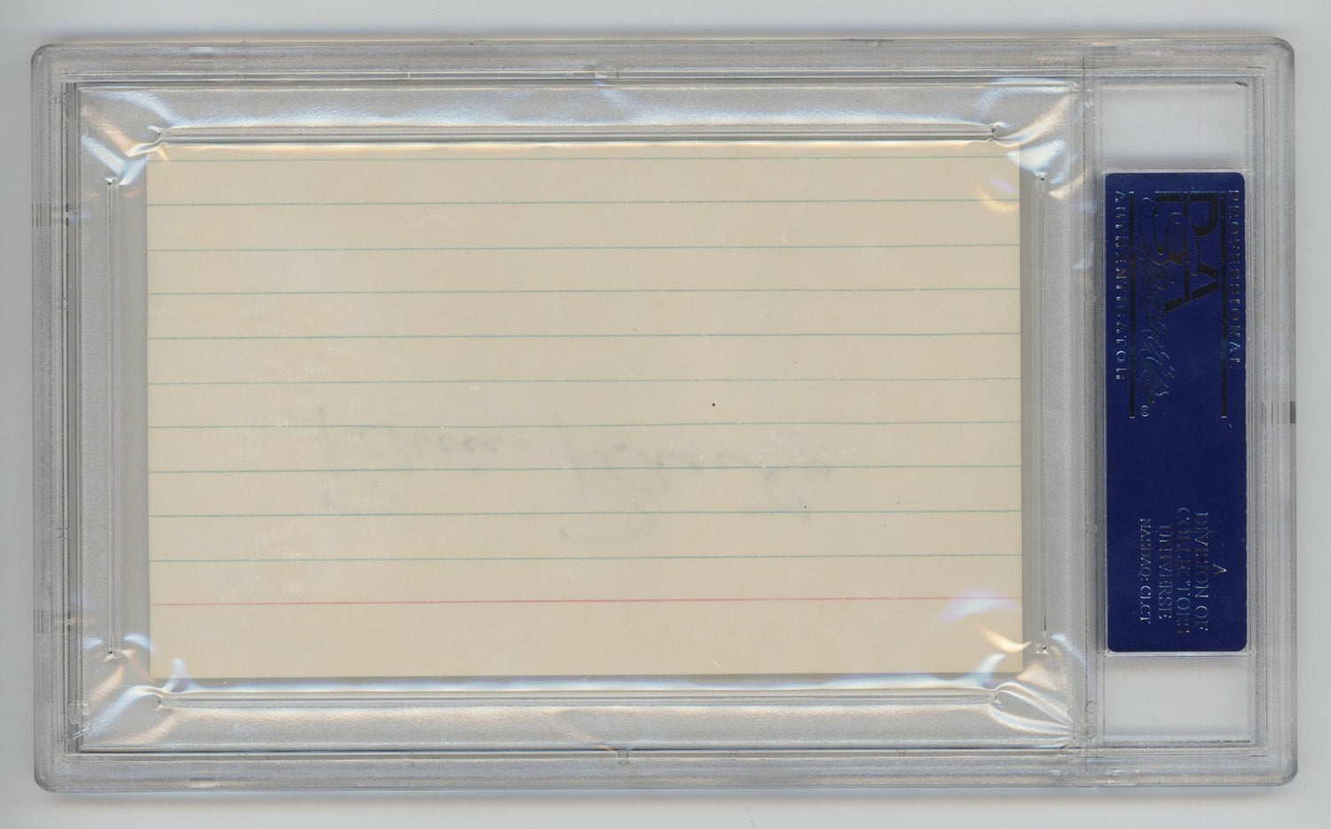 Robin Roberts Signed Index Card. PSA. Philadelphia Phillies Hall of Famer1