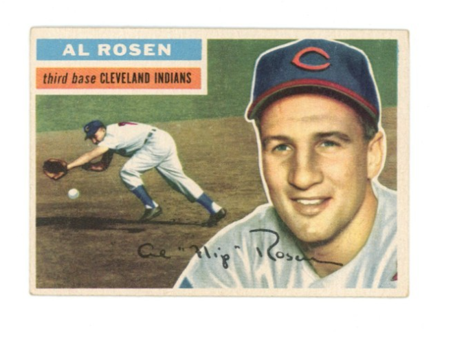 1956 Topps Al Rosen White Back0