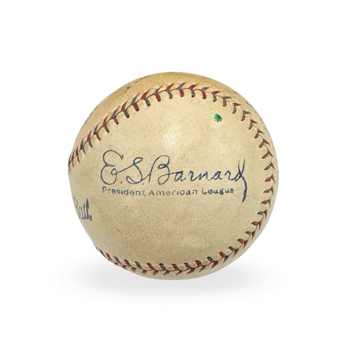 Babe Ruth &amp; Lou Gehrig Dual Signed Official American League Baseball. PSA JSA3
