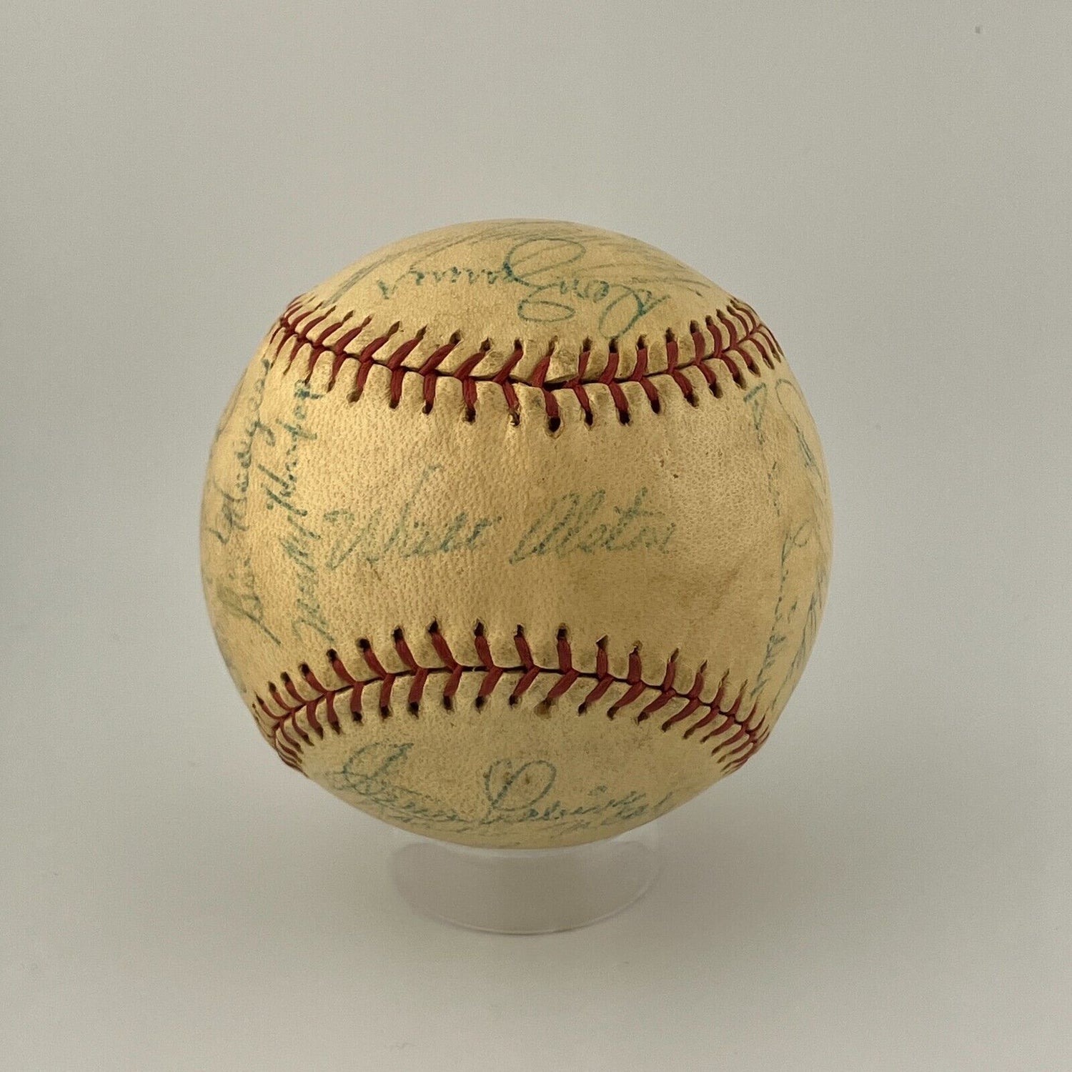 1956 Brooklyn Dodgers Team Ball. Clubhouse Signatures Jackie Robinson, Hodges