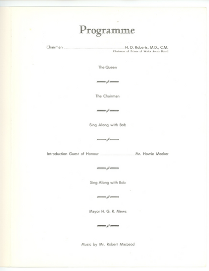 Tim Horton Signed 1965 Dinner Menu Program. Auto JSA3
