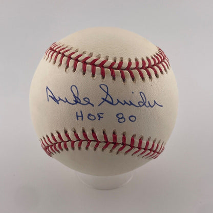Duke Snider Signed Inscribed Baseball. HOF &