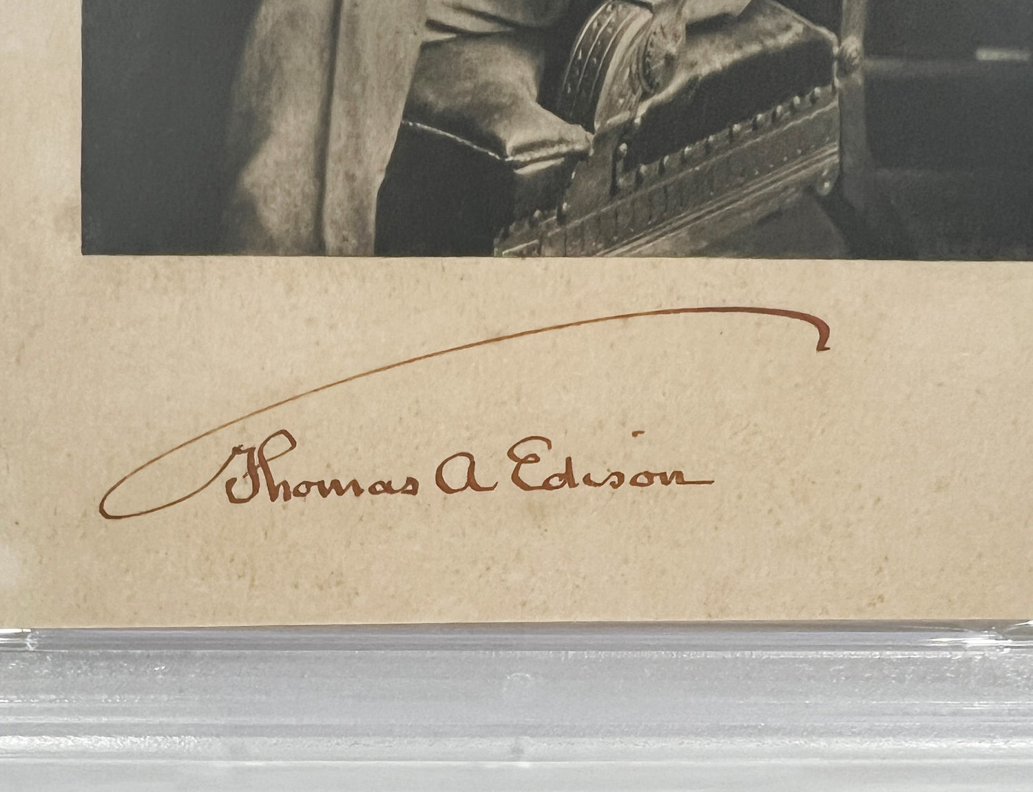 Rare Thomas Edison Signed Photo. Autograph PSA Mint 92