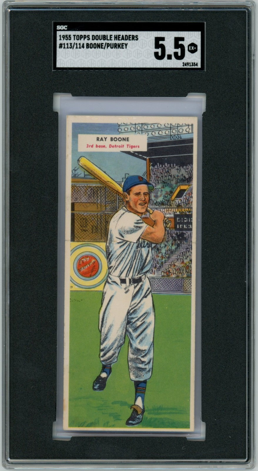 1955 Topps Double Headers Ray Boone Bob Purkey 