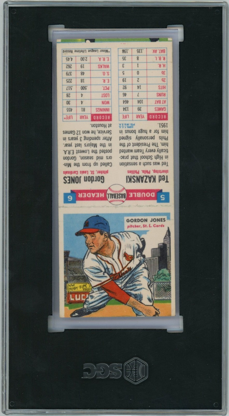 1955 Topps Double Headers Ted Kazanski Gordon Jones 