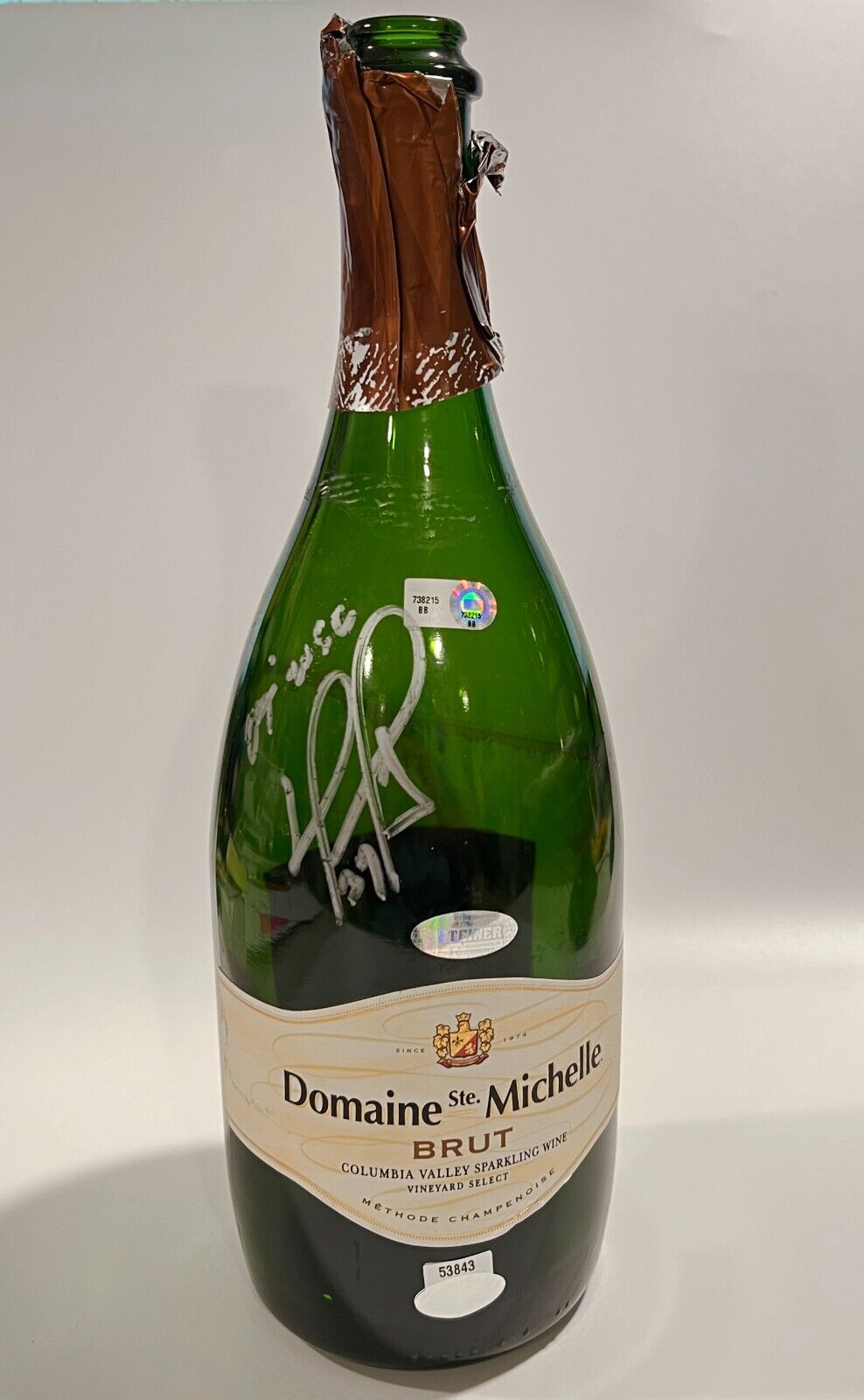 David Ortiz Signed 2007 World Series Champagne Bottle, Red Sox Celebration. MLB