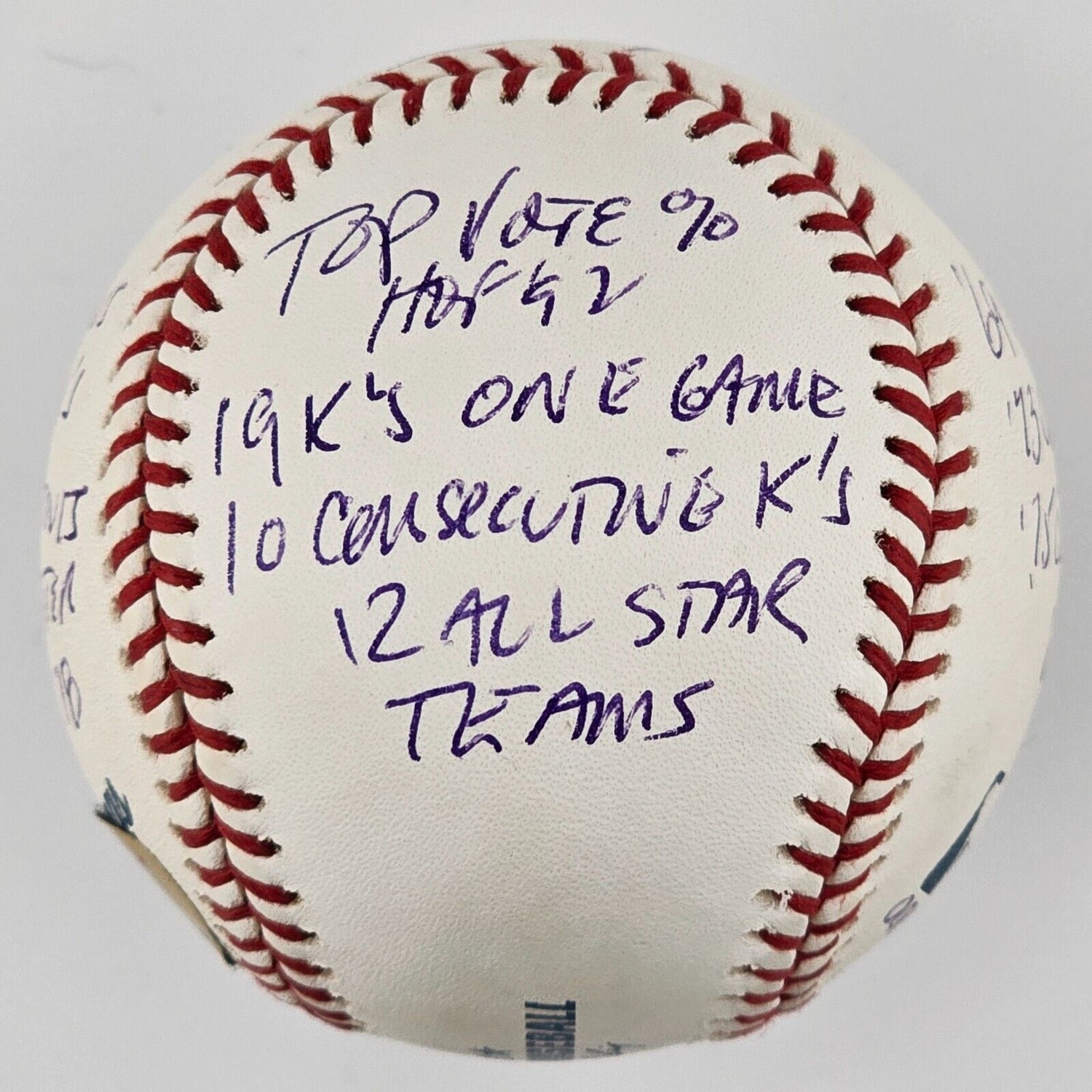 Tom Seaver Signed &amp; Stats Inscribed Baseball. Limited Edition