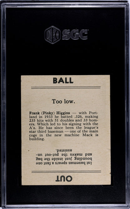 1936 Goudey Frank Higgins, SGC 41
