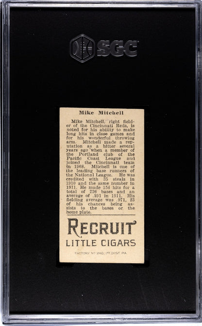 1912 Recruit Little Cigars T207 Mike Mitchell SGC 31