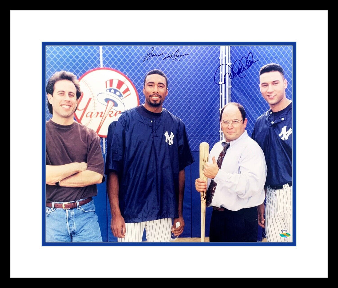 Derek Jeter & Bernie Williams Signed Seinfeld Photo. LE /100. Auto Steiner
