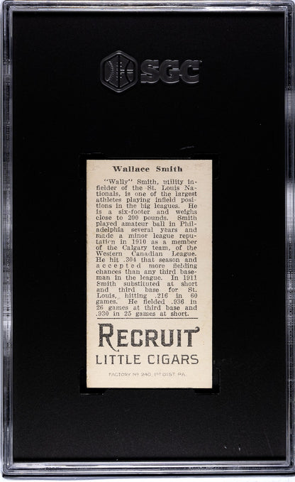 1912 Recruit Little Cigars T207 Wallace Smith SGC Authentic1