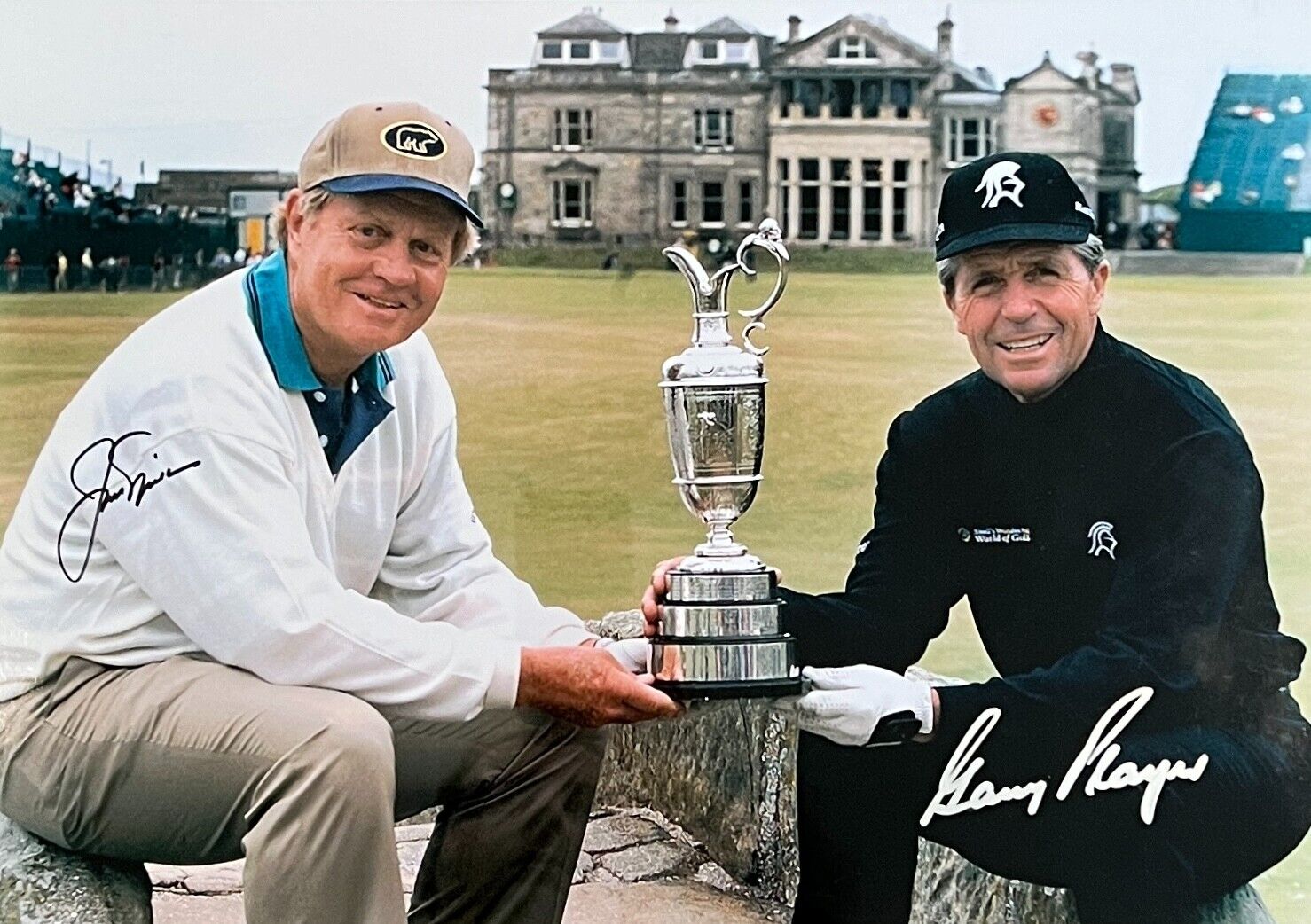 Jack Nicklaus &amp; Gary Player Signed &amp; Framed Photo. 2000 British Open. JSA