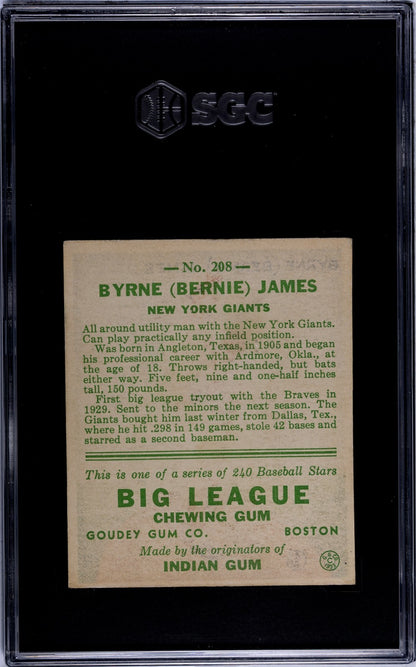 1933 Goudey Bernie James 
