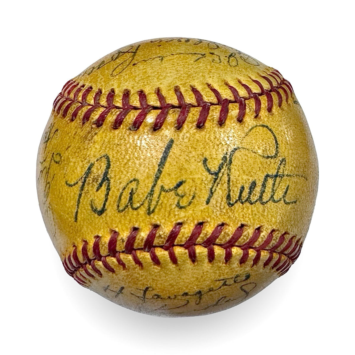 Rare Babe Ruth Signed Official Night Game Baseball, 1938 Dodgers. Auto Grade 80
