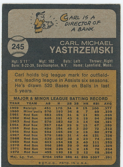 1973 Topps Carl Yastrzemski. 