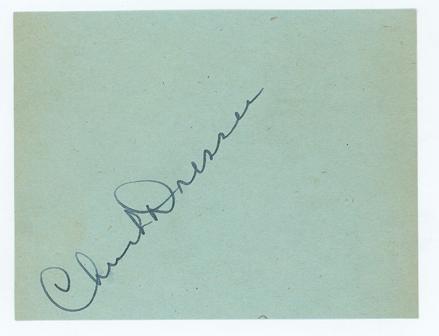 Chuck Dressen Signed Autograph Page. Brooklyn Dodgers Manager.