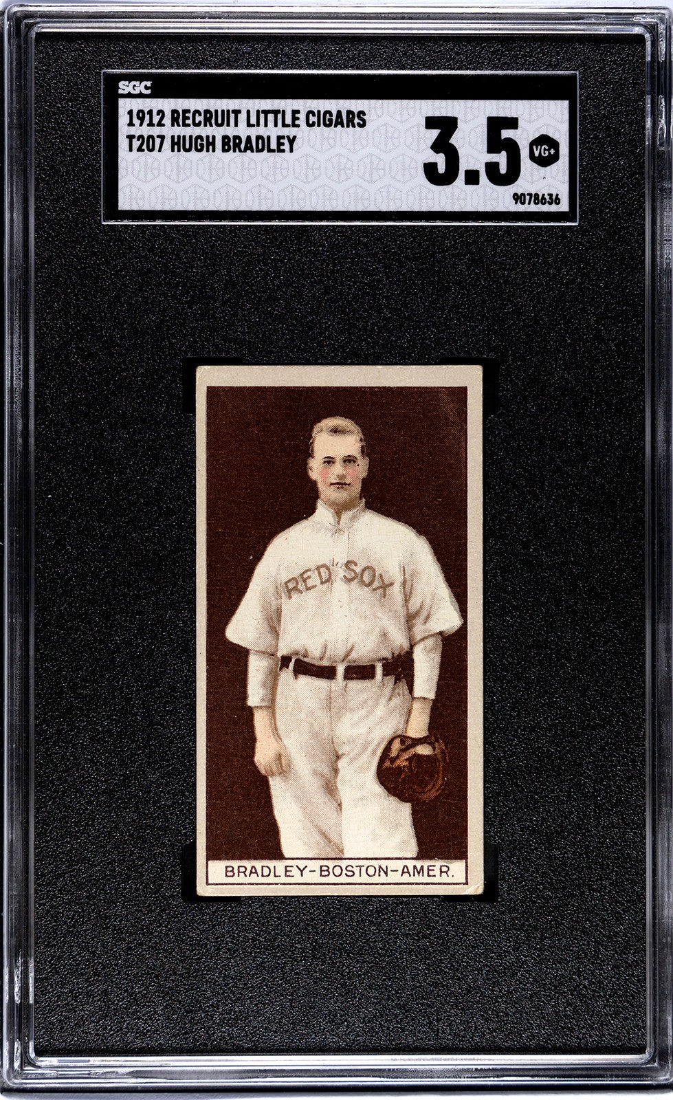 1912 Recruit Little Cigars T207 Hugh Bradley SGC 3.50
