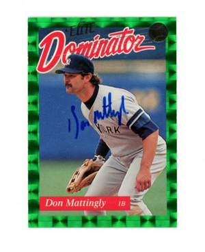 Don Mattingly Signed 1993 Donruss Leaf Elite Dominator