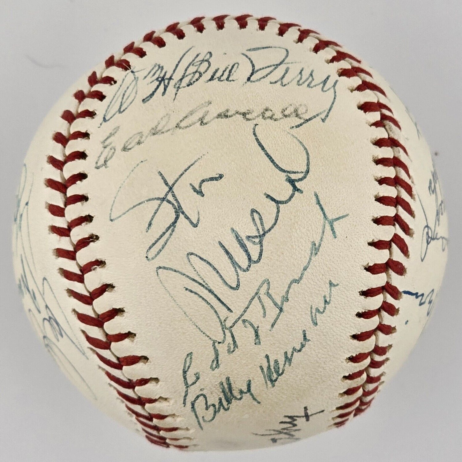 1970s Hall of Fame Induction Signed Baseball. 18 Signatures. PSA/DNA