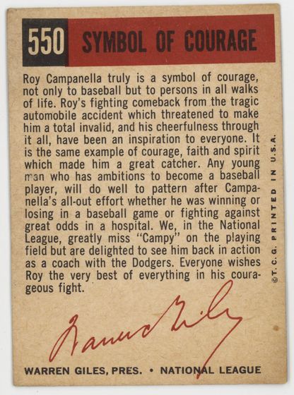Roy Campanella 1959 Topps. 