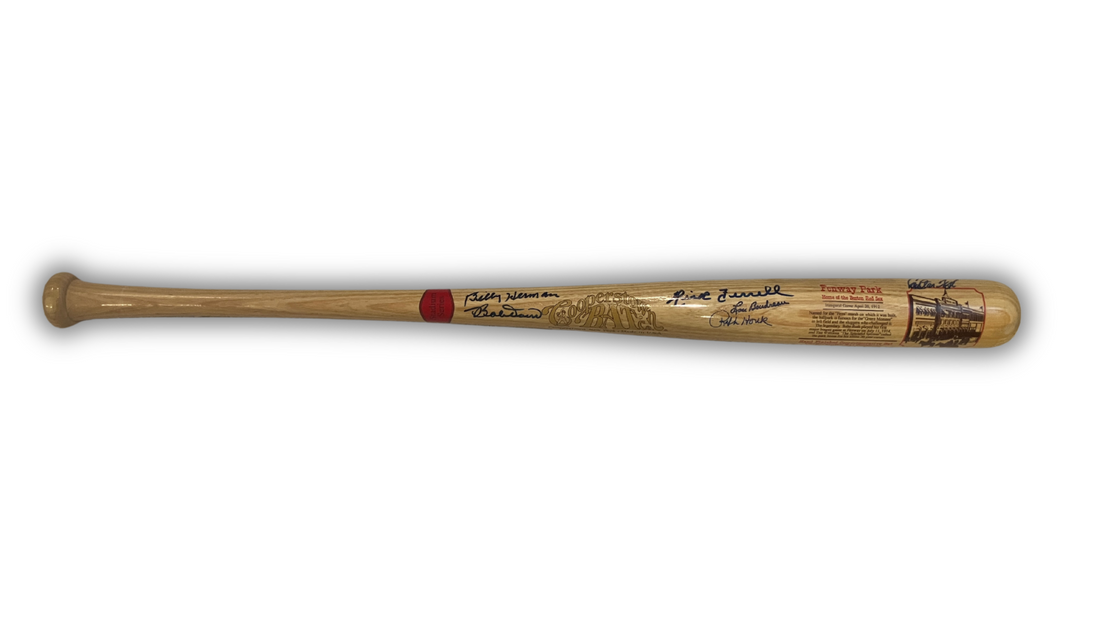 Ted Williams Multi Signed Fenway Park, Boston Red Sox Greats Baseball Bat. JSA1