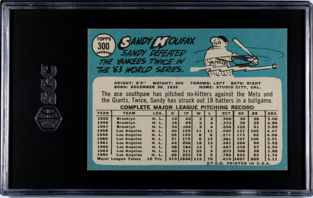 1965 Topps Sandy Koufax SGC 4.5