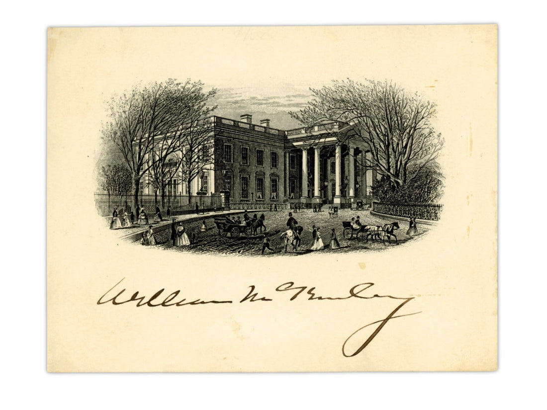 President William McKinley Signed Executive Mansion Engraving1