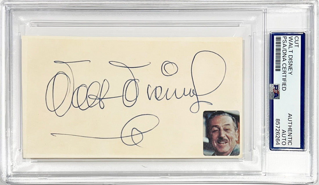 Rare Walt Disney Signed Autograph. Auto PSA1