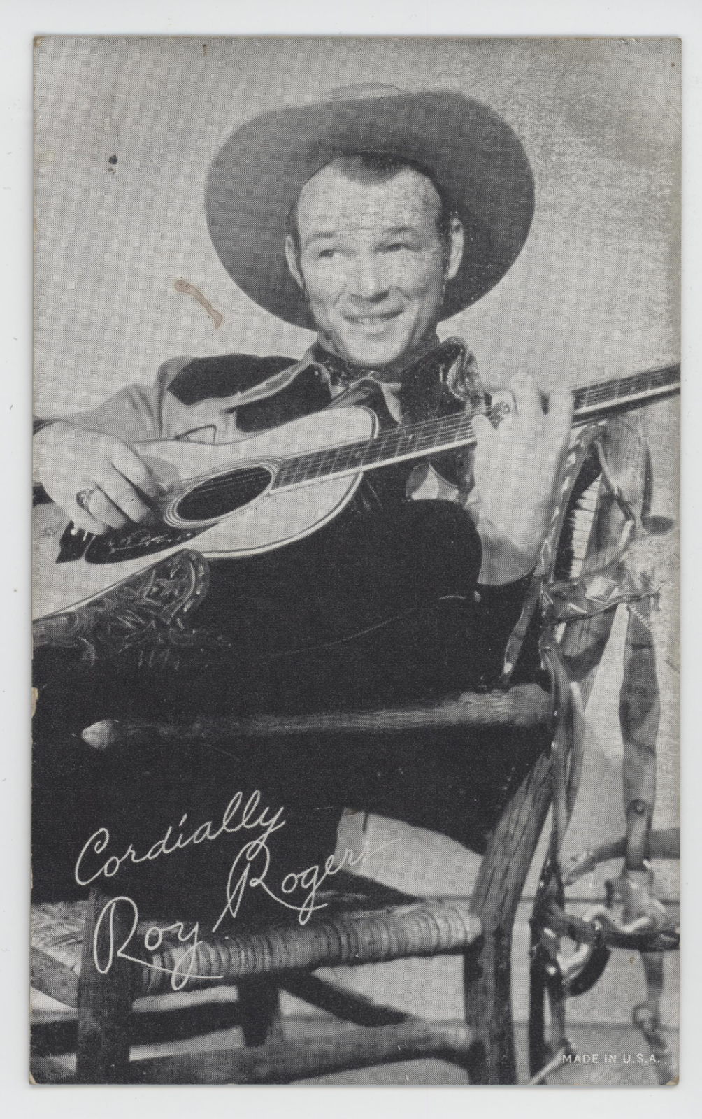 Roy Rogers 1940-60 Exhibits Movie Stars. "Cordially Roy Rogers"0