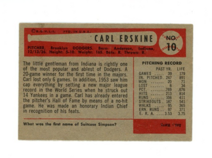 1954 Bowman Carl Erskine1