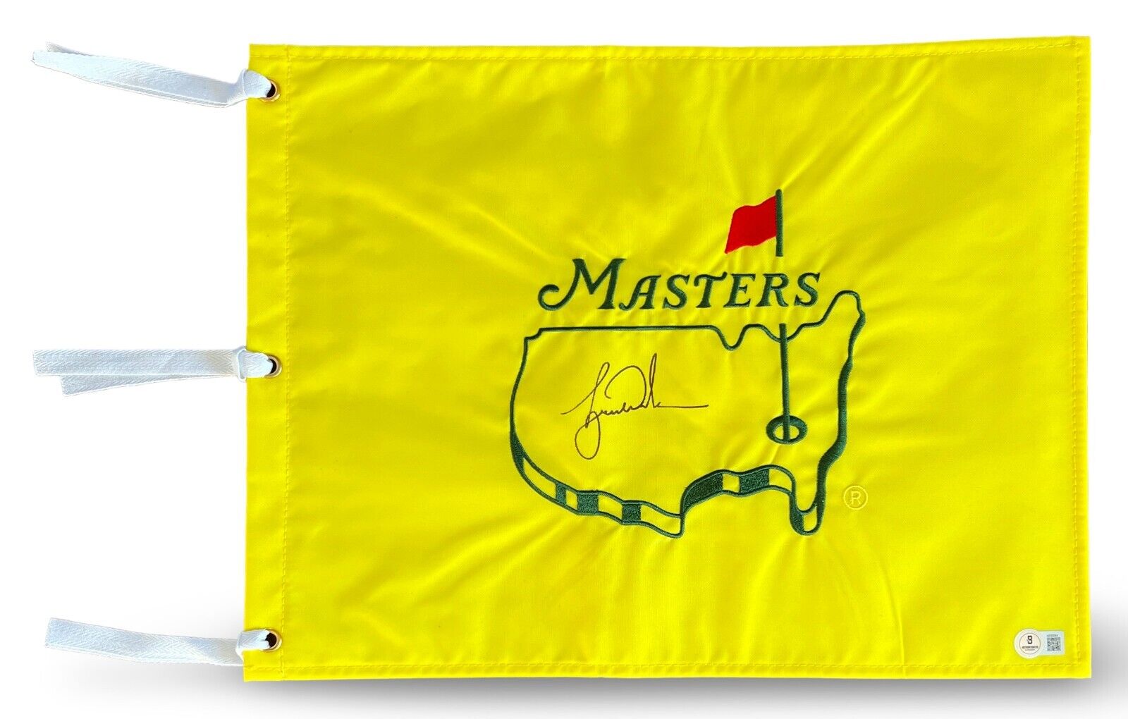 Tiger Woods Signed Augusta National Masters Flag. Auto Beckett BAS